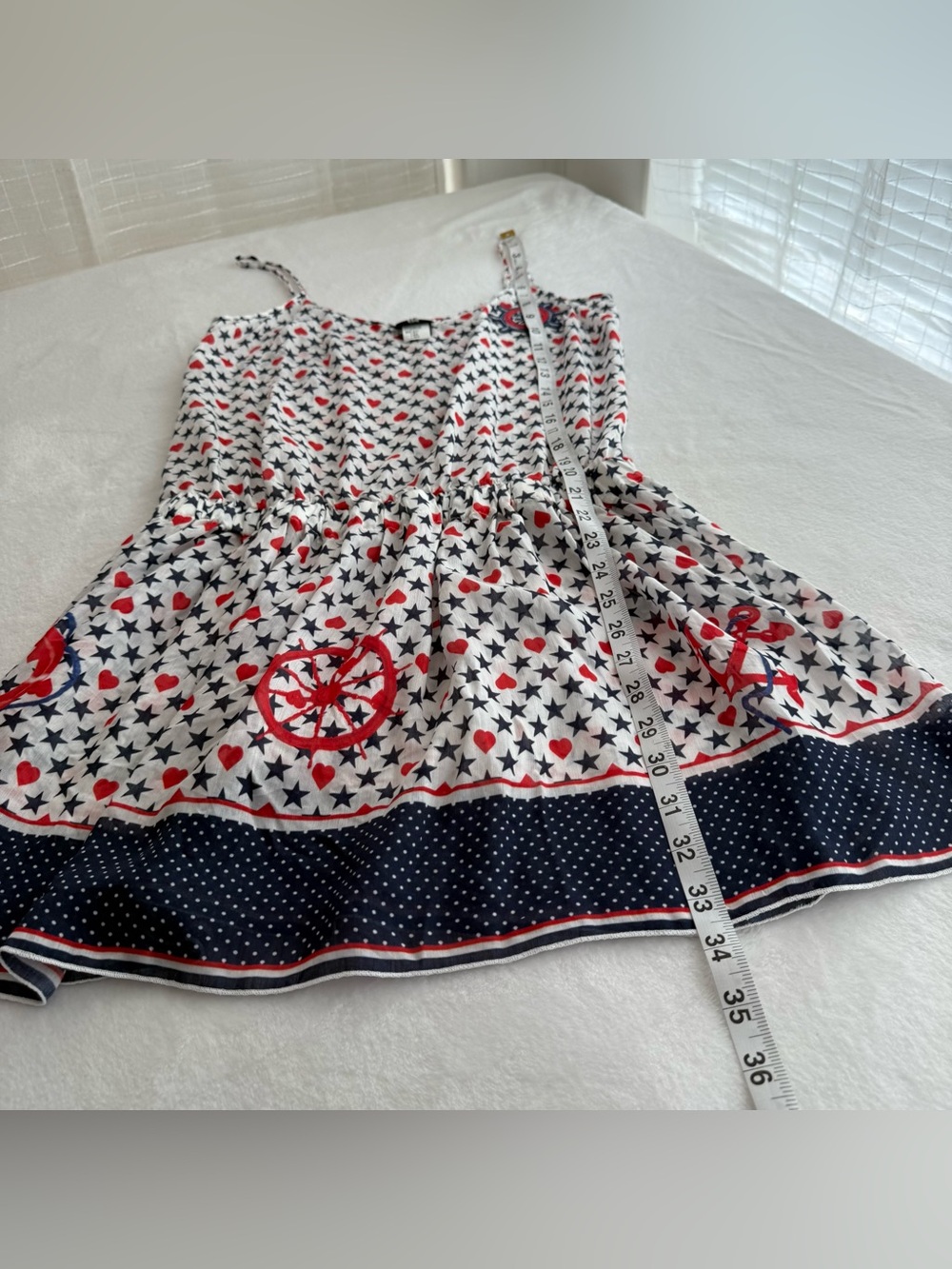 Blugirl Blumarine Beachwear Heart Star Nautical Silk Mini Dress Yacht Y2K US 6 - Picture 12 of 12